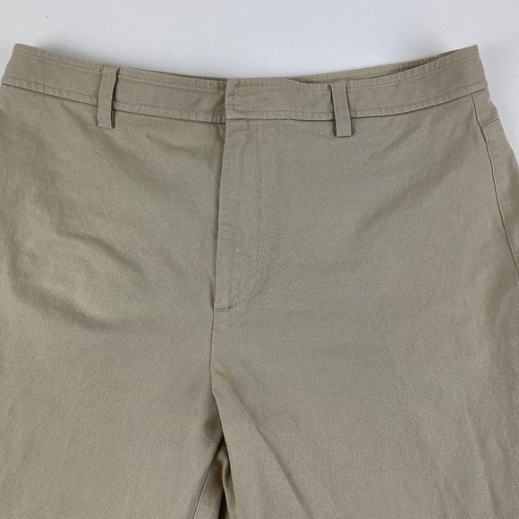 Banana Republic Stretch Pants Womens 8 Khaki Flat Front - Picture 3 of 11